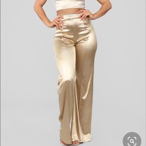 Satin gold Pants